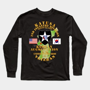 KATUSA - 2nd ID w Korea Map Long Sleeve T-Shirt